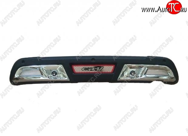 32 399 р. Накладка на задний бампер CT v2 Honda CR-V RM1,RM3,RM4 дорестайлинг (2012-2015) (Неокрашенная)  с доставкой в г. Майкоп