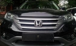 1 469 р. Сетка на бампер (2.0) Russtal (черная) Honda CR-V RM1,RM3,RM4 дорестайлинг (2012-2015)  с доставкой в г. Майкоп. Увеличить фотографию 3