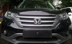 1 469 р. Сетка на бампер (2.0) Russtal (черная) Honda CR-V RM1,RM3,RM4 дорестайлинг (2012-2015)  с доставкой в г. Майкоп. Увеличить фотографию 4