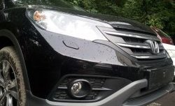1 539 р. Сетка на бампер (2.0) Russtal (хром) Honda CR-V RM1,RM3,RM4 дорестайлинг (2012-2015)  с доставкой в г. Майкоп. Увеличить фотографию 4