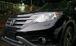 1 539 р. Сетка на бампер (2.0) Russtal (хром) Honda CR-V RM1,RM3,RM4 дорестайлинг (2012-2015)  с доставкой в г. Майкоп. Увеличить фотографию 6