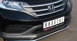 15 249 р. Одинарная защита переднего бампера диаметром 63 мм SLITKOFF Honda CR-V RM1,RM3,RM4 дорестайлинг (2012-2015)  с доставкой в г. Майкоп. Увеличить фотографию 2
