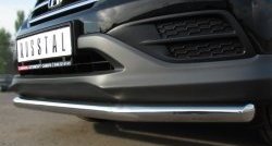 15 249 р. Одинарная защита переднего бампера диаметром 63 мм SLITKOFF Honda CR-V RM1,RM3,RM4 дорестайлинг (2012-2015)  с доставкой в г. Майкоп. Увеличить фотографию 3