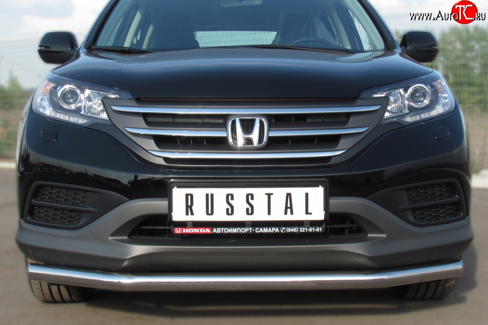 15 249 р. Одинарная защита переднего бампера диаметром 63 мм SLITKOFF Honda CR-V RM1,RM3,RM4 дорестайлинг (2012-2015)  с доставкой в г. Майкоп