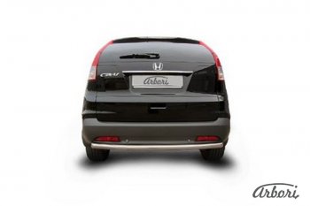 8 999 р. Защита штатных порогов Arbori (нержавейка, d57 mm). Honda CR-V RM1,RM3,RM4 дорестайлинг (2012-2015)  с доставкой в г. Майкоп. Увеличить фотографию 2