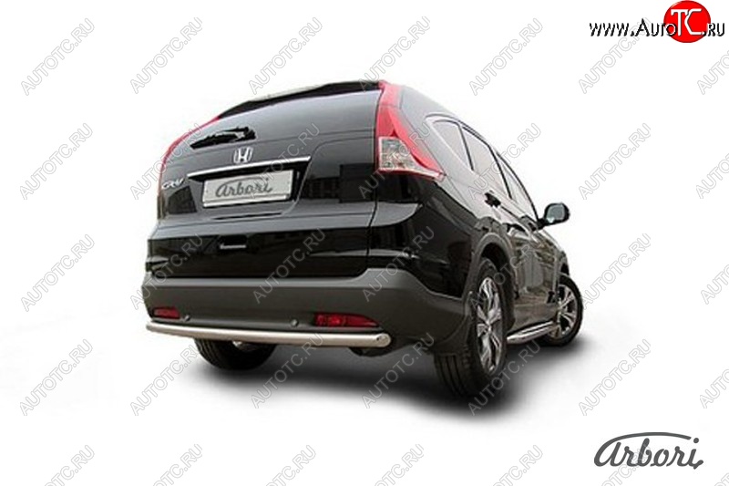 8 999 р. Защита штатных порогов Arbori (нержавейка, d57 mm). Honda CR-V RM1,RM3,RM4 дорестайлинг (2012-2015)  с доставкой в г. Майкоп