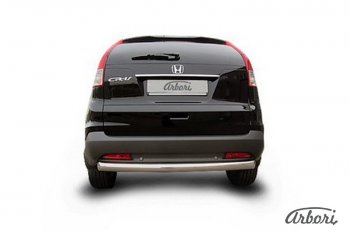 10 772 р. Защита штатных порогов Arbori (нержавейка, d76 mm). Honda CR-V RM1,RM3,RM4 дорестайлинг (2012-2015)  с доставкой в г. Майкоп. Увеличить фотографию 2