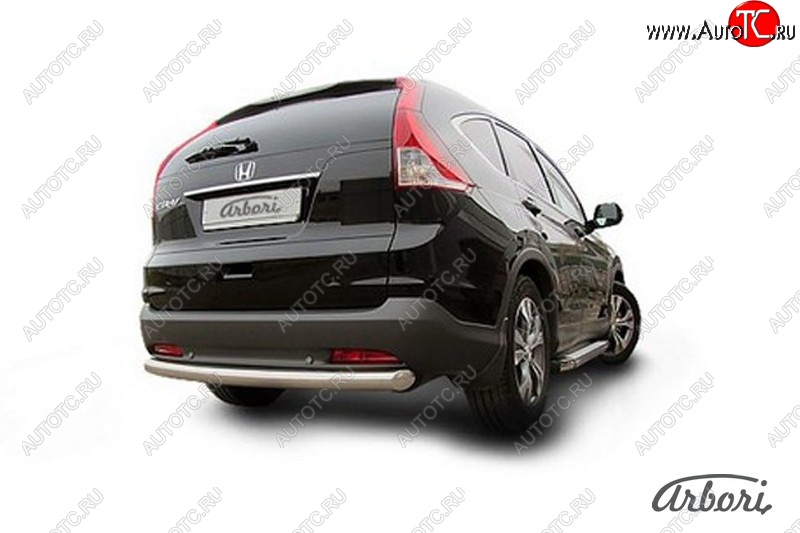 10 772 р. Защита штатных порогов Arbori (нержавейка, d76 mm). Honda CR-V RM1,RM3,RM4 дорестайлинг (2012-2015)  с доставкой в г. Майкоп