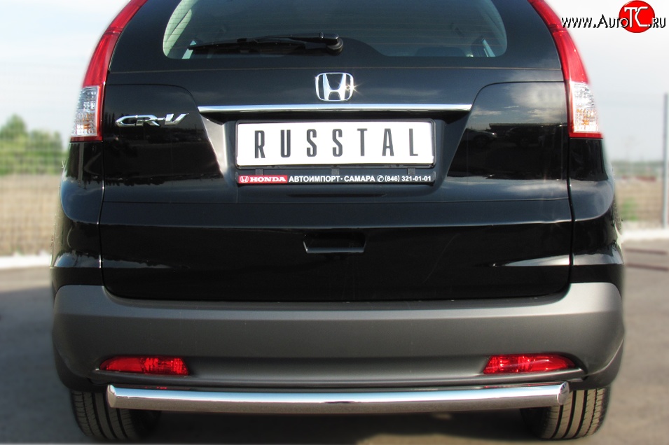 13 449 р. Одинарная защита заднего бампера из трубы диаметром 63 мм SLITKOFF Honda CR-V RM1,RM3,RM4 дорестайлинг (2012-2015)  с доставкой в г. Майкоп