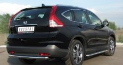 13 449 р. Одинарная защита заднего бампера из трубы диаметром 63 мм SLITKOFF Honda CR-V RM1,RM3,RM4 дорестайлинг (2012-2015)  с доставкой в г. Майкоп. Увеличить фотографию 4