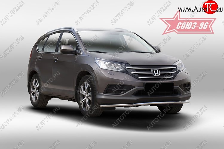 11 384 р. Защита переднего бампера одинарная Souz-96 (d42) Honda CR-V RM1,RM3,RM4 дорестайлинг (2012-2015)  с доставкой в г. Майкоп