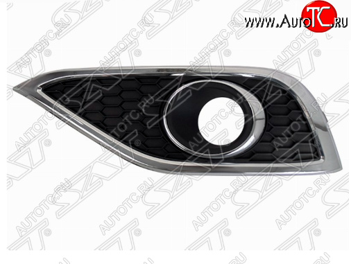 1 199 р. Левая оправа противотуманной фары SAT (хром) Honda CR-V RM1,RM3,RM4 дорестайлинг (2012-2015)  с доставкой в г. Майкоп