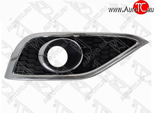 1 199 р. Правая оправа противотуманной фары SAT (хром) Honda CR-V RM1,RM3,RM4 дорестайлинг (2012-2015)  с доставкой в г. Майкоп