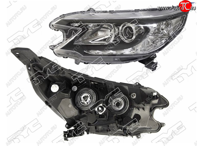 7 299 р. Левая фара передняя TYC Honda CR-V RM1,RM3,RM4 дорестайлинг (2012-2015) (галоген, с электрокорректором)  с доставкой в г. Майкоп