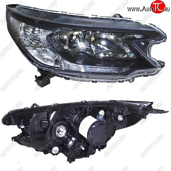 6 649 р. Правая фара SAT Honda CR-V RM1,RM3,RM4 дорестайлинг (2012-2015) (Под ксенон, с электрокорректором)  с доставкой в г. Майкоп