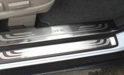 8 049 р. Накладки на порожки автомобиля СТ Honda CR-V RM1,RM3,RM4 дорестайлинг (2012-2015)  с доставкой в г. Майкоп. Увеличить фотографию 2