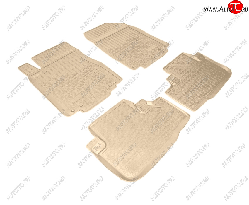 3 299 р. Коврики салона Norplast Unidec Honda CR-V RM1,RM3,RM4 рестайлинг (2014-2018) (Цвет: бежевый)  с доставкой в г. Майкоп