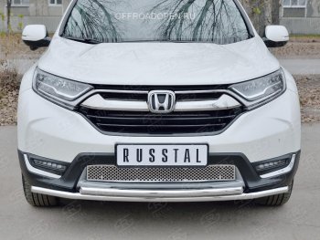 1 799 р. Решетка радиатора Russtal (лист) Honda CR-V RW,RT дорестайлинг (2016-2020) (Неокрашенная)  с доставкой в г. Майкоп. Увеличить фотографию 3