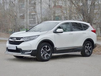 20 399 р. Защита переднего бампера (2 трубыØ63 и 42 мм, нержавейка) SLITKOFF Honda CR-V RW,RT дорестайлинг (2016-2020)  с доставкой в г. Майкоп. Увеличить фотографию 3