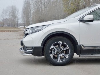 16 399 р. Защита переднего бампера (2 трубыØ63 и 75х42 мм, нержавейка) Russtal Honda CR-V RW,RT дорестайлинг (2016-2020)  с доставкой в г. Майкоп. Увеличить фотографию 4