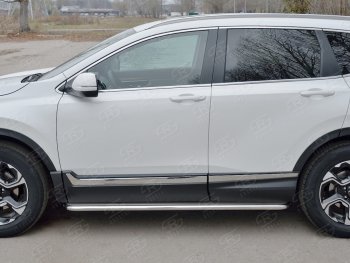 35 549 р. Широкая защита порогов SLITKOFF v3 Honda CR-V RW,RT дорестайлинг (2016-2020)  с доставкой в г. Майкоп. Увеличить фотографию 2