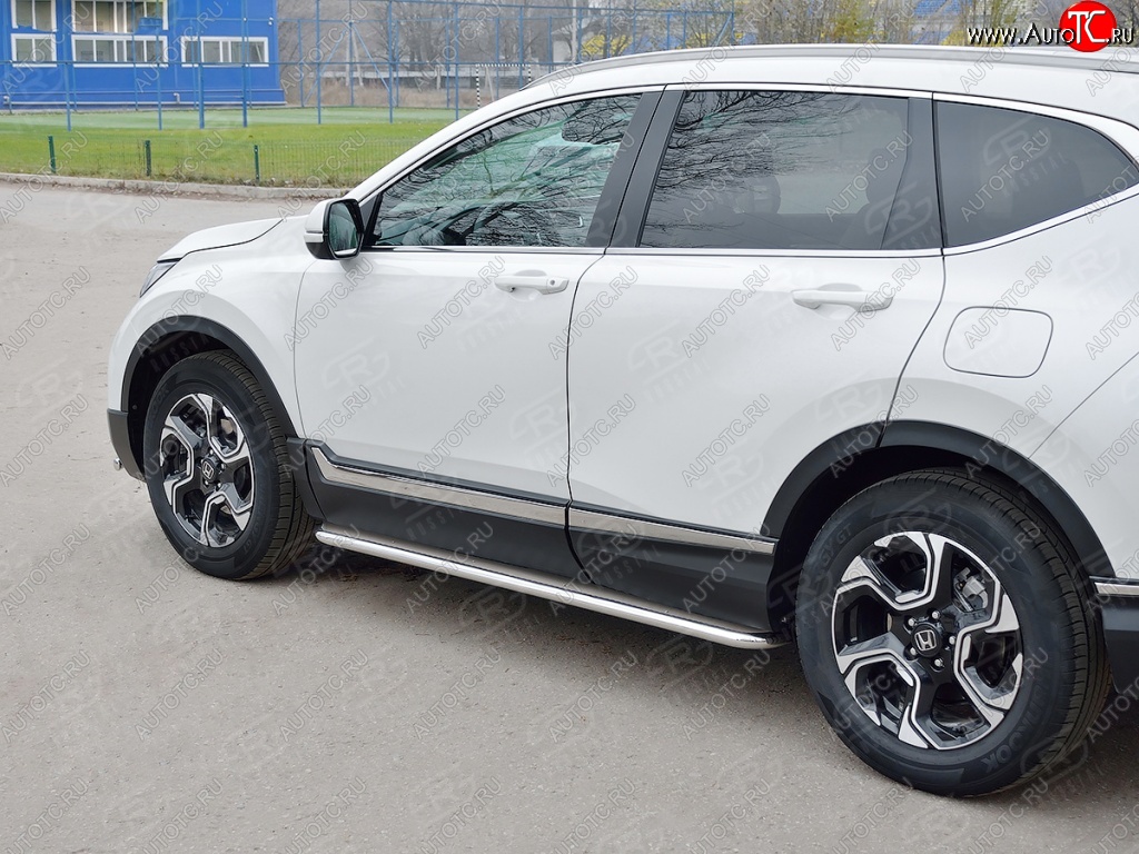 35 549 р. Широкая защита порогов SLITKOFF v3 Honda CR-V RW,RT дорестайлинг (2016-2020)  с доставкой в г. Майкоп