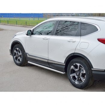 19 999 р. Защита порогов из круглой трубы диаметром 63 мм SLITKOFF v3  Honda CR-V  RW,RT (2016-2020) дорестайлинг  с доставкой в г. Майкоп. Увеличить фотографию 3