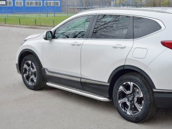 43 999 р. Широкая защита порогов из трубы диаметром 63 мм SLITKOFF v3  Honda CR-V  RW,RT (2016-2020) дорестайлинг  с доставкой в г. Майкоп. Увеличить фотографию 3
