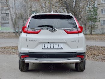 14 549 р. Защита заднего бампера (Ø63 мм, нержавейка) SLITKOFF Honda CR-V RW,RT дорестайлинг (2016-2020)  с доставкой в г. Майкоп. Увеличить фотографию 2