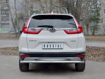 16 999 р. Защита заднего бампера (Ø63 мм, нержавейка) SLITKOFF Honda CR-V RW,RT дорестайлинг (2016-2020)  с доставкой в г. Майкоп. Увеличить фотографию 2