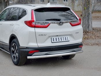 16 999 р. Защита заднего бампера (Ø63 мм, нержавейка) SLITKOFF Honda CR-V RW,RT дорестайлинг (2016-2020)  с доставкой в г. Майкоп. Увеличить фотографию 3