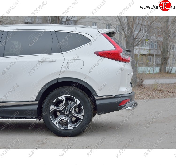 14 549 р. Защита заднего бампера (Ø63 мм, нержавейка) SLITKOFF Honda CR-V RW,RT дорестайлинг (2016-2020)  с доставкой в г. Майкоп