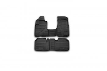 Комплект 3D ковриков салона Element (полиуретан) Honda CR-V RD4,RD5,RD6,RD7,RD9  дорестайлинг (2001-2004) (Серые)