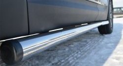 52 999 р. Защита порогов из круглой трубы диаметром 63 мм Russtal Honda CR-V RE1,RE2,RE3,RE4,RE5,RE7 рестайлинг (2009-2012) (Защита порогов с со скосами на торцах (вариант 1))  с доставкой в г. Майкоп. Увеличить фотографию 2