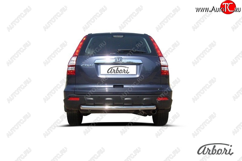 15 999 р. Защита заднего бампера Arbori (нержавейка, 1 труба d57 mm). Honda CR-V RE1,RE2,RE3,RE4,RE5,RE7 рестайлинг (2009-2012)  с доставкой в г. Майкоп