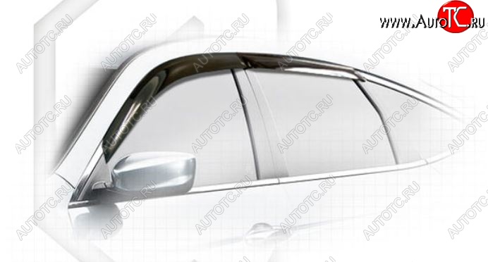 1 899 р. Дефлектора окон CA-Plastiс Honda Crosstour 1 TF дорестайлинг (2009-2013) (Classic полупрозрачный, Без хром.молдинга)  с доставкой в г. Майкоп