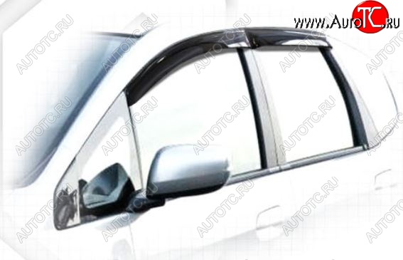 1 899 р. Дефлектора окон (GE6, GE7, GE8, GE9) CA-Plastiс Honda Fit GE дорестайлинг (2007-2010) (Classic полупрозрачный, Без хром.молдинга)  с доставкой в г. Майкоп