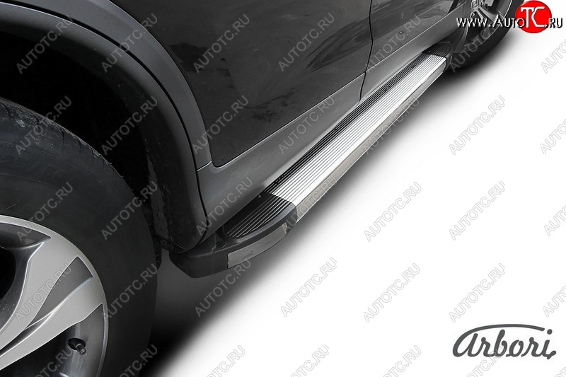 13 049 р. Порожки для ног Arbori (алюминиевый профиль Honda CR-V RM1,RM3,RM4 рестайлинг (2014-2018)  с доставкой в г. Майкоп