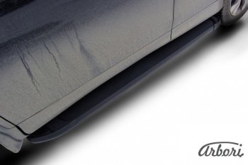 11 609 р. Порожки для ног Arbori Optima Black Honda CR-V RM1,RM3,RM4 рестайлинг (2014-2018)  с доставкой в г. Майкоп. Увеличить фотографию 2