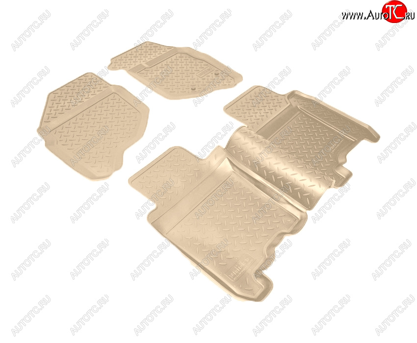 3 069 р. Коврики салона Norplast Unidec (правый руль)  Honda Fit  1 (2001-2007) GD дорестайлинг, GD 1-ый рестайлинг, GD 2-ой рестайлинг (Цвет: бежевый)  с доставкой в г. Майкоп