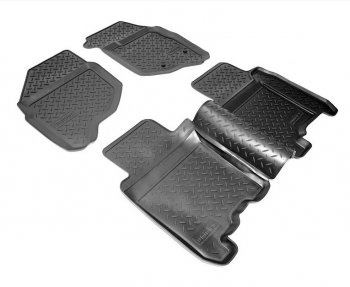 Комплект салонных ковриков Norplast Unidec (правый руль) Honda Fit  1 (2001-2007) GD дорестайлинг, GD 1-ый рестайлинг, GD 2-ой рестайлинг (Цвет: черный)
