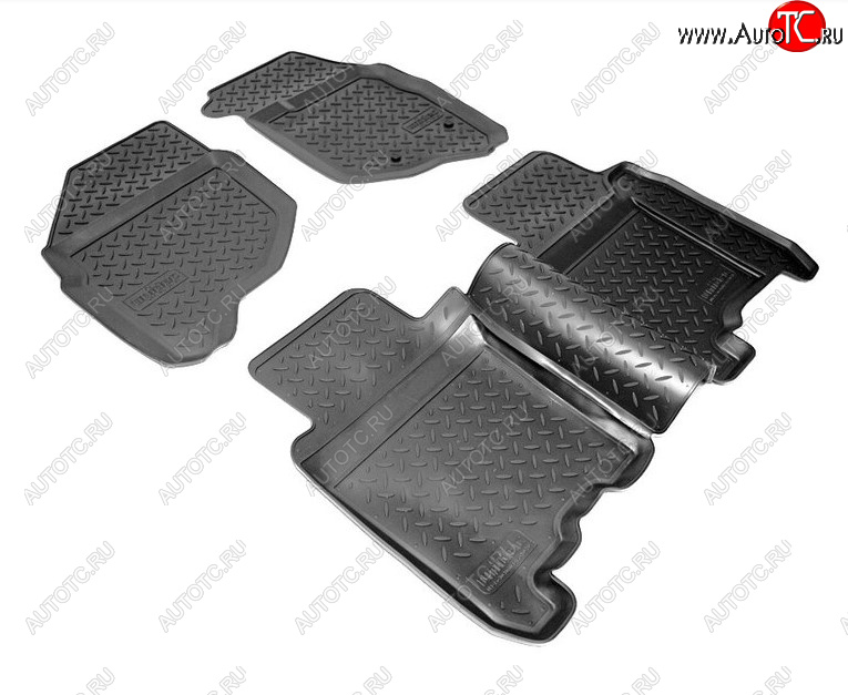 2 369 р. Комплект салонных ковриков Norplast Unidec (правый руль) Honda Fit 1 GD дорестайлинг (2001-2004) (Цвет: черный)  с доставкой в г. Майкоп