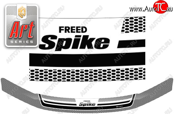 2 159 р. Дефлектор капота CA-Plastiс  Honda Freed Spike  1 (2010-2011)  дорестайлинг минивэн (Серия Art графит)  с доставкой в г. Майкоп