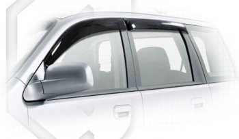 Дефлектора окон (GH1-GH4) CA-Plastiс Honda HR-V  GH3, GH4 (1998-2005) дорестайлинг 5 дв., рестайлинг 5 дв. (Classic полупрозрачный, Без хром.молдинга)