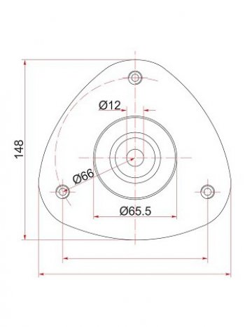 Опора переднего амортизатора SAT (LH=RH) Honda HR-V GH1,GH2 дорестайлинг 3 дв. (1998-2001)