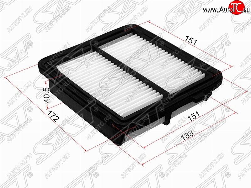 319 р. Фильтр воздушный двигателя SAT (172/151х.151/133х40.5 mm)  Honda Insight  ZE2 (2009-2014) хэтчбэк 5 дв. дорестайлинг, хэтчбэк 5 дв. рестайлинг  с доставкой в г. Майкоп