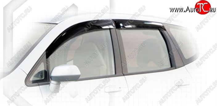 1 899 р. Дефлектора окон CA-Plastic  Honda Jazz (2001-2008) (Classic полупрозрачный, Без хром.молдинга)  с доставкой в г. Майкоп