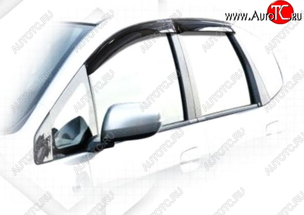 1 899 р. Дефлектора окон CA-Plastiс  Honda Jazz (2008-2015) (Classic полупрозрачный, Без хром.молдинга)  с доставкой в г. Майкоп