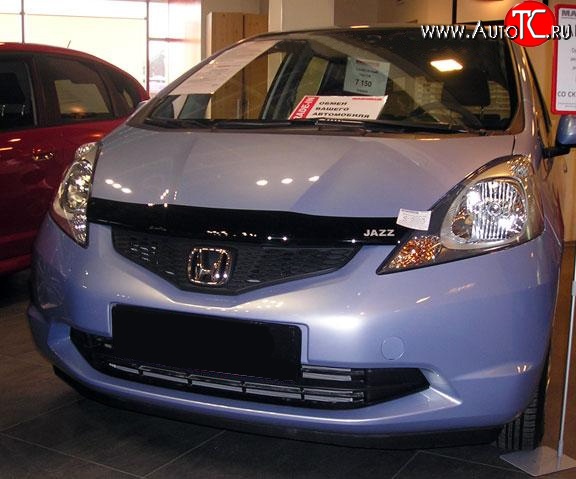 3 199 р. Дефлектор капота NovLine Honda Jazz (2008-2015)  с доставкой в г. Майкоп