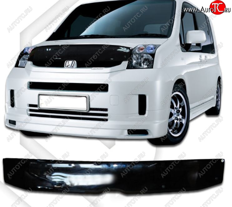 1 999 р. Дефлектор капота CA-Plastiс  Honda Mobilio  1 GB1,GB2 (2004-2008) рестайлинг (Classic черный, Без надписи)  с доставкой в г. Майкоп